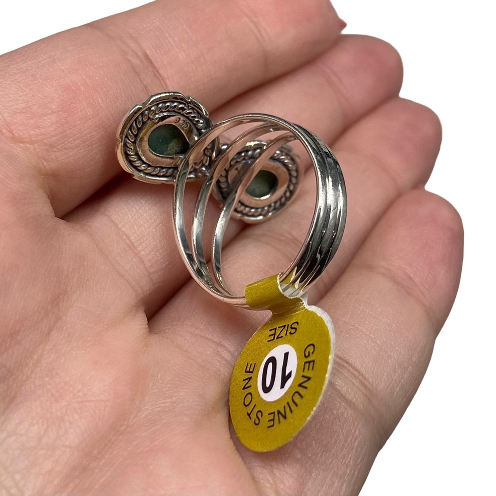 Kingman Turquoise Ring Solid Sterling Silver 925 … - image 4